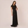 Adrianna Papell Scoop Back Sequin Gown In Black 2 Adrianna Papell Scoop Back Sequin Gown In Black -Adrianna Papell Shop 091874600 AA002 Regular Default