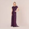 Adrianna Papell Scoop Back Sequin Gown In Cabernet 1 Adrianna Papell Scoop Back Sequin Gown In Cabernet -Adrianna Papell Shop 09187460 AD605 Regular Default