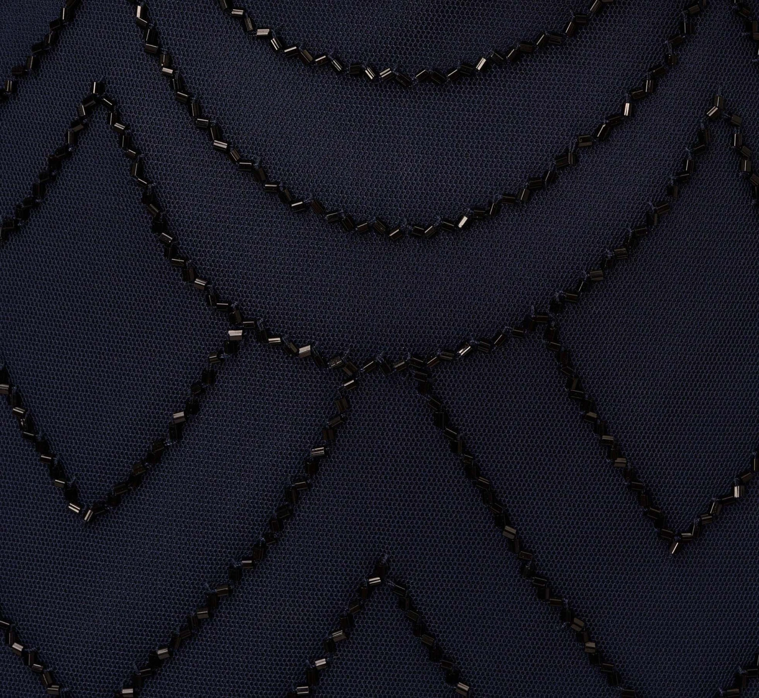 Adrianna Papell Short Sleeve Beaded Blouson Gown In Navy Black 8 Adrianna Papell Short Sleeve Beaded Blouson Gown In Navy Black - Image 6