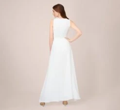 Adrianna Papell Colorblock Jumpsuit With Skirt Overlay In Ivory 9 Adrianna Papell Colorblock Jumpsuit With Skirt Overlay In Ivory -Adrianna Papell Shop AP1D102896 AA194 Regular Back