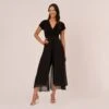 Adrianna Papell Cropped Jumpsuit With Pintuck Bodice In Black -Adrianna Papell Shop AP1D103893 AA002 Regular Default