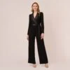 Adrianna Papell Knit Crepe Tuxedo Jumpsuit In Black -Adrianna Papell Shop AP1D104225 AA002 Regular Default