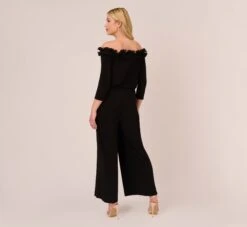 Adrianna Papell Plus Size Signature Blouson Jumpsuit In Black 12 Adrianna Papell Plus Size Signature Blouson Jumpsuit In Black -Adrianna Papell Shop AP1D104323 AA002 Plus Back