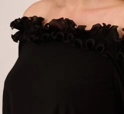 Adrianna Papell Plus Size Signature Blouson Jumpsuit In Black 10 Adrianna Papell Plus Size Signature Blouson Jumpsuit In Black -Adrianna Papell Shop AP1D104323 AA002 Plus Lifestyle