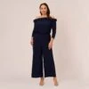 Adrianna Papell Plus Size Signature Blouson Jumpsuit In Navy 2 Adrianna Papell Plus Size Signature Blouson Jumpsuit In Navy -Adrianna Papell Shop AP1D104323 AA412 Plus Default