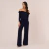 Adrianna Papell Signature Blouson Jumpsuit In Navy -Adrianna Papell Shop AP1D104323 AA412 Regular Default