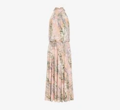 Adrianna Papell Floral Mock Neck Midi Dress In Blush Multi 12 Adrianna Papell Floral Mock Neck Midi Dress In Blush Multi -Adrianna Papell Shop AP1D104505 AM970 Regular Flat