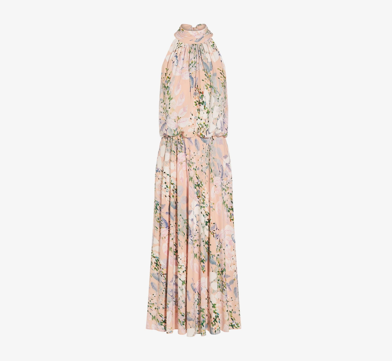 Adrianna Papell Floral Mock Neck Midi Dress In Blush Multi 7 Adrianna Papell Floral Mock Neck Midi Dress In Blush Multi - Image 5