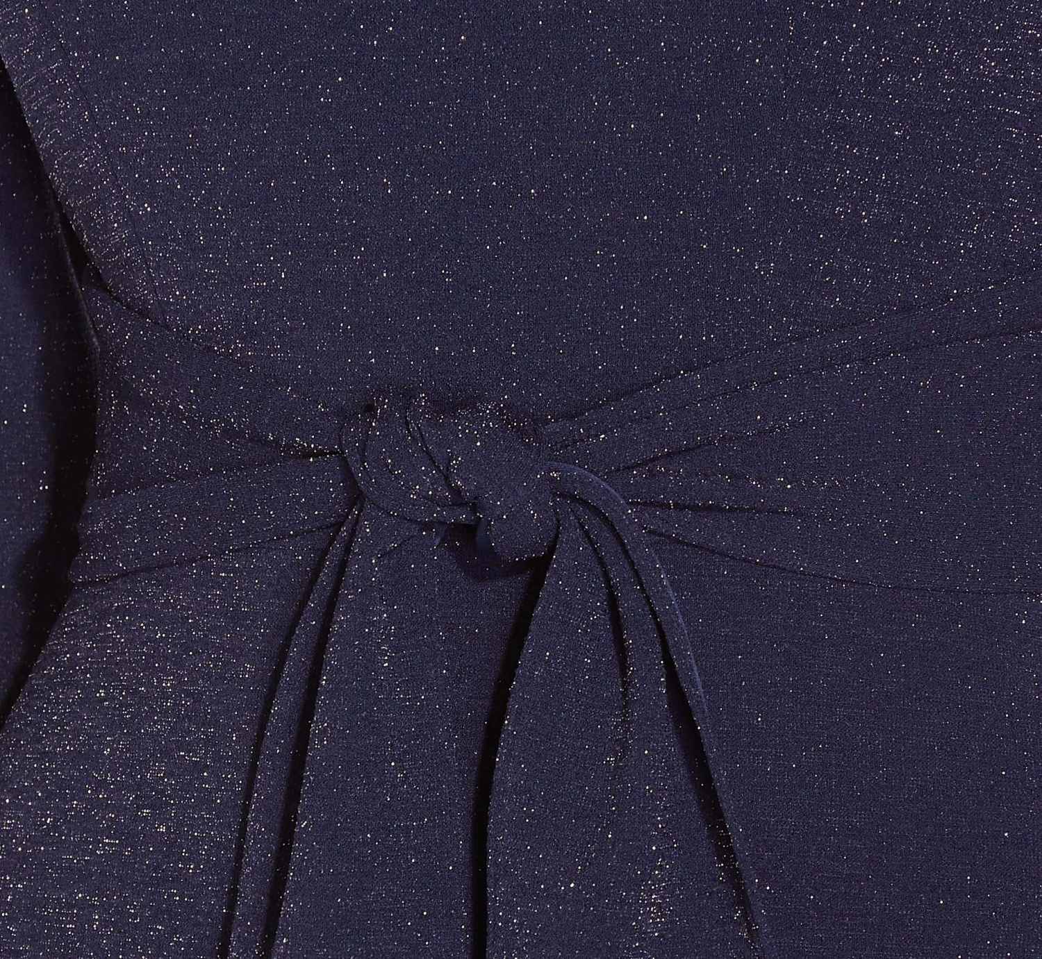 Adrianna Papell Metallic Knit Dress In Light Navy 5 Adrianna Papell Metallic Knit Dress In Light Navy - Image 3