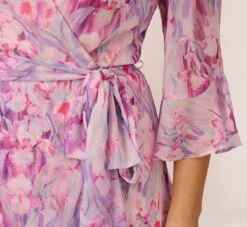 Adrianna Papell Plus Size Floral-Printed Chiffon Short Dress In Pink Multi 12 Adrianna Papell Plus Size Floral-Printed Chiffon Short Dress In Pink Multi -Adrianna Papell Shop AP1D104650 AE970 Plus Lifestyle