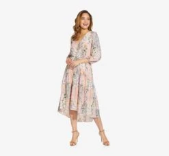 Adrianna Papell Floral-Print Chiffon Short Dress In Blush Multi 11 Adrianna Papell Floral-Print Chiffon Short Dress In Blush Multi -Adrianna Papell Shop AP1D104655 AM970 Regular Alternate