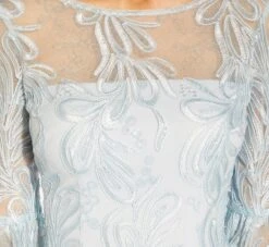 Adrianna Papell Embroidered Illusion Short Sheath Dress With Bell Sleeves In Opal 13 Adrianna Papell Embroidered Illusion Short Sheath Dress With Bell Sleeves In Opal -Adrianna Papell Shop AP1D104722 AI498 Regular Detail