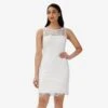 Adrianna Papell Guipure Lace Short Sheath Dress In Ivory 2 Adrianna Papell Guipure Lace Short Sheath Dress In Ivory -Adrianna Papell Shop AP1D104751 AA194 Regular Default