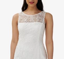 Adrianna Papell Guipure Lace Short Sheath Dress In Ivory 9 Adrianna Papell Guipure Lace Short Sheath Dress In Ivory -Adrianna Papell Shop AP1D104751 AA194 Regular Detail