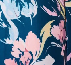 Adrianna Papell Floral Print Mikado Short High Low Fit-And-Flare Dress In Navy Multi -Adrianna Papell Shop AP1D104962 AA980 Regular Alternate