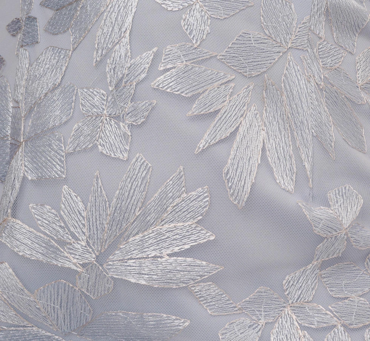 Adrianna Papell Floral Embroidered Sheath Dress With Short Sleeves In Blue Breeze 8 Adrianna Papell Floral Embroidered Sheath Dress With Short Sleeves In Blue Breeze - Image 6