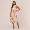 Adrianna Papell Multicolor Floral Chiffon Halter Dress In Ivory Multi 2 Adrianna Papell Multicolor Floral Chiffon Halter Dress In Ivory Multi -Adrianna Papell Shop AP1D105056 AH170 Regular Default