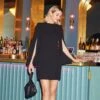 Adrianna Papell Crepe Mini Dress With Split Long Sleeves In Black -Adrianna Papell Shop AP1D105157 AA002 Regular Campaign