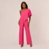 Adrianna Papell Flutter One Shoulder Jumpsuit In Watermelon Bliss -Adrianna Papell Shop AP1E201788 AH660 Regular Default