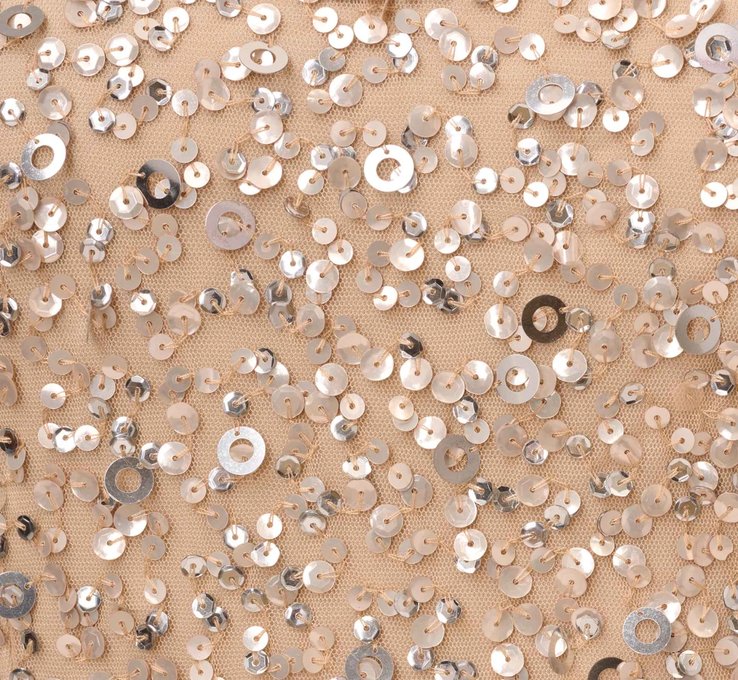 Adrianna Papell Off The Shoulder Sequin Beaded Gown In Champagne 8 Adrianna Papell Off The Shoulder Sequin Beaded Gown In Champagne - Image 6