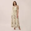 Adrianna Papell Sheer Short Sleeve Lace Gown With Rose Embroidery In Mink Multi 1 Adrianna Papell Sheer Short Sleeve Lace Gown With Rose Embroidery In Mink Multi -Adrianna Papell Shop AP1E203576 AW920 Regular Default