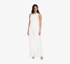 Adrianna Papell Sleeveless Asymmetrical Jumpsuit In Ivory 9 Adrianna Papell Sleeveless Asymmetrical Jumpsuit In Ivory -Adrianna Papell Shop AP1E207760 AB194 Regular Alternate