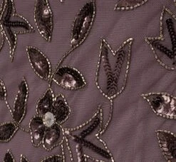 Adrianna Papell Hand Beaded Short Sleeve Floral Godet Gown In Moonscape -Adrianna Papell Shop AP1E208349 AD542 Regular Alternate