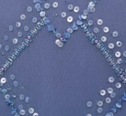 Adrianna Papell Plus Size Hand-Beaded Blouson Long Gown With Flutter Sleeves In French Blue -Adrianna Papell Shop AP1E209547 AA544 Plus Alternate