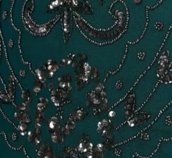 Adrianna Papell Hand-Beaded Ankle-Length Dress In Gem Green -Adrianna Papell Shop AP1E209645 AW303 Regular Alternate