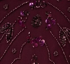 Adrianna Papell Hand-Beaded Ankle-Length Dress In Night Plum -Adrianna Papell Shop AP1E209645 BK940 Regular Alternate