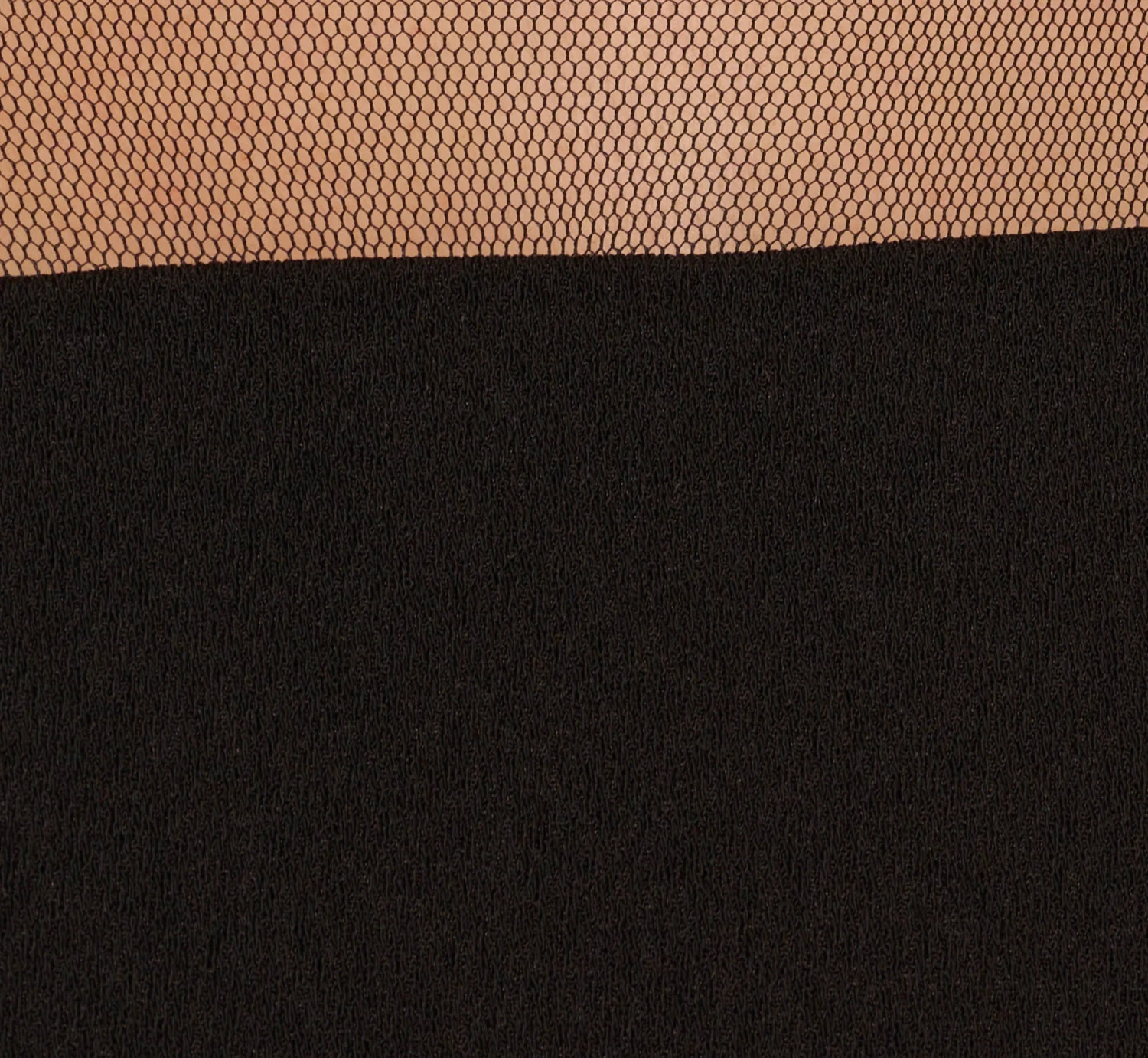 Adrianna Papell Crepe And Mesh Illusion Midi-Length Fit-And-Flare Cocktail Dress In Black 8 Adrianna Papell Crepe And Mesh Illusion Midi-Length Fit-And-Flare Cocktail Dress In Black - Image 6