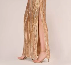 Adrianna Papell One Shoulder Abstract Sequin Gown In Champagne Gold Multi 13 Adrianna Papell One Shoulder Abstract Sequin Gown In Champagne Gold Multi -Adrianna Papell Shop AP1E210092 AR298 Regular Lifestyle