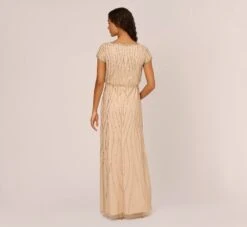 Adrianna Papell Hand-Beaded Blouson Long Gown In Nude 11 Adrianna Papell Hand-Beaded Blouson Long Gown In Nude -Adrianna Papell Shop AP1E210157 AB267 Regular Back d2604a12 804c 4132 8772 9cca9256e647