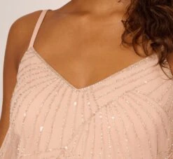 Adrianna Papell Hand-Beaded Blouson Long Sleeveless Gown In Blush -Adrianna Papell Shop AP1E210158 AD684 Regular Detail 30705954 7470 4238 9854 a88c5aae20ad