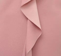 Adrianna Papell Satin Crepe Ruffle Front Long Gown In Steel Rose -Adrianna Papell Shop AP1E210210 BA696 Regular Alternate