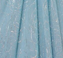 Adrianna Papell Floral Metallic Stencil Long Halter Gown In Light Blue -Adrianna Papell Shop AP1E210280 AA486 Regular Alternate