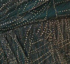 Adrianna Papell Metallic Mesh Faux Wrap Gown With Ruffle Accents In Evergreen -Adrianna Papell Shop AP1E210373 AC303 Regular Alternate