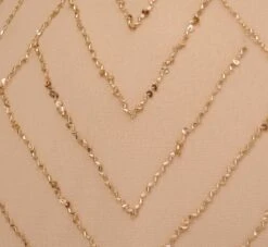 Adrianna Papell Art Deco Beaded Mermaid Gown With Cowl Neckline In Champagne Gold -Adrianna Papell Shop AP1E210577 AD298 Regular Alternate