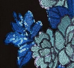 Adrianna Papell Floral Sequin One Shoulder Column Gown In Black Blue Multi 13 Adrianna Papell Floral Sequin One Shoulder Column Gown In Black Blue Multi -Adrianna Papell Shop AP1E210946 AP986 Regular Alternate