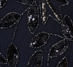 Adrianna Papell Floral Beaded Ankle Length Sleeveless Gown In Navy 13 Adrianna Papell Floral Beaded Ankle Length Sleeveless Gown In Navy -Adrianna Papell Shop AP1E211056 AA412 Regular Alternate