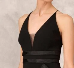 Tiered Trumpet Dress With Ruffles In Black 11 Tiered Trumpet Dress With Ruffles In Black -Adrianna Papell Shop MD1E202177 AA002 Regular Detail