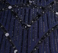 Hand Beaded Illusion Long Mermaid Gown In Navy -Adrianna Papell Shop MD1E207928 AA412 Regular Alternate