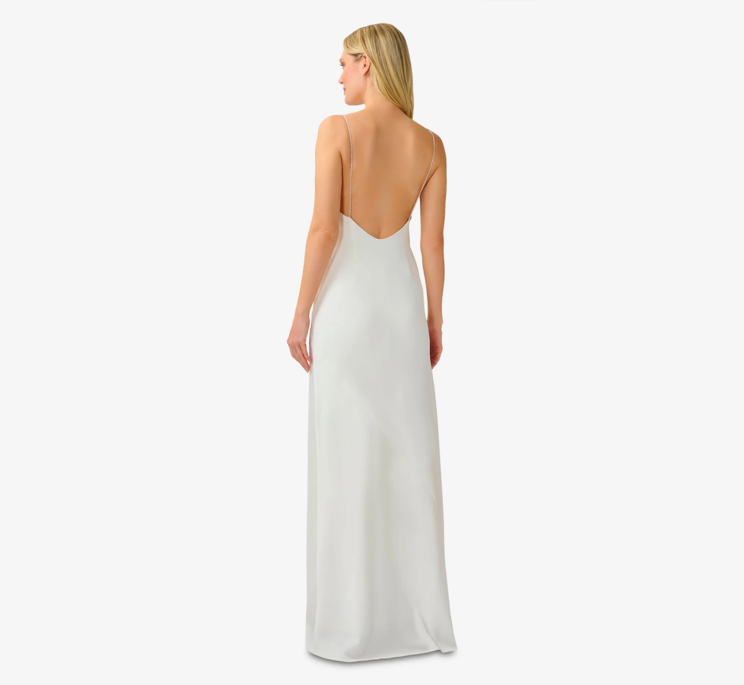 Satin Cowl Slip Gown In Ivory 4 Satin Cowl Slip Gown In Ivory - Image 2