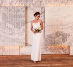 Satin Cowl Slip Gown In Ivory 11 Satin Cowl Slip Gown In Ivory -Adrianna Papell Shop MN1E206744 AC194 Regular Lifestyle