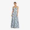 Floral-Printed Crepe Maxi Dress In Blue Multi -Adrianna Papell Shop MN1E207247 AA461 Regular Default