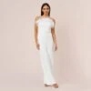 Feather-Trim Crepe Strapless Jumpsuit In Ivory -Adrianna Papell Shop MN1E207287 AC194 Regular Default