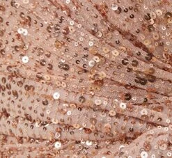 Sequined One-Shoulder Long Column Dress With Side Sash In Rose Gold 13 Sequined One-Shoulder Long Column Dress With Side Sash In Rose Gold -Adrianna Papell Shop MN1E207825 AA958 Regular Detaill