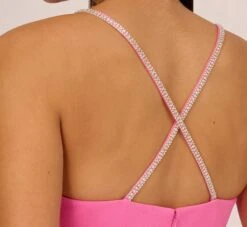 Cowl Neck Column Gown With Draped Details In Pink Parfait -Adrianna Papell Shop MN1E208136 AF661 Regular Lifestyle